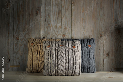 knitted pillows