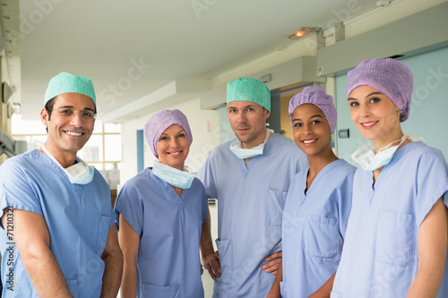 Portrait of a medical team smiling