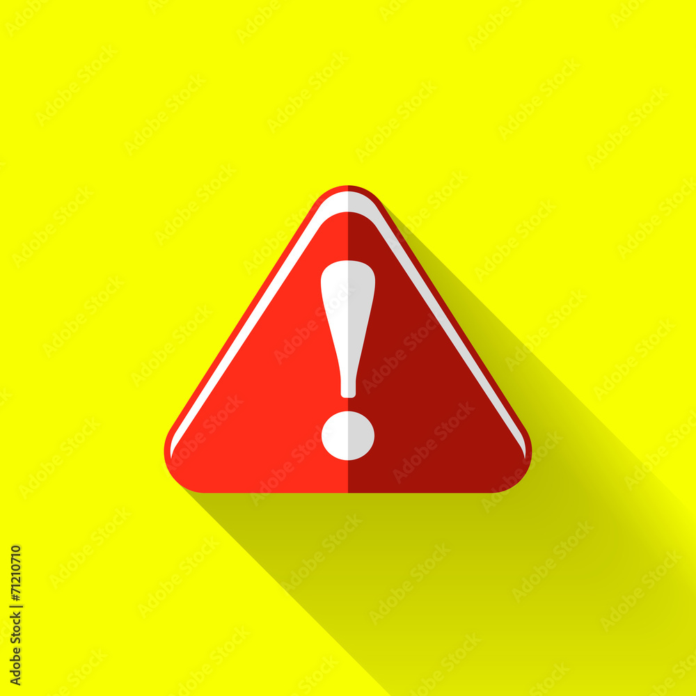 colorful flat design warning sign colorful flat design warning sign