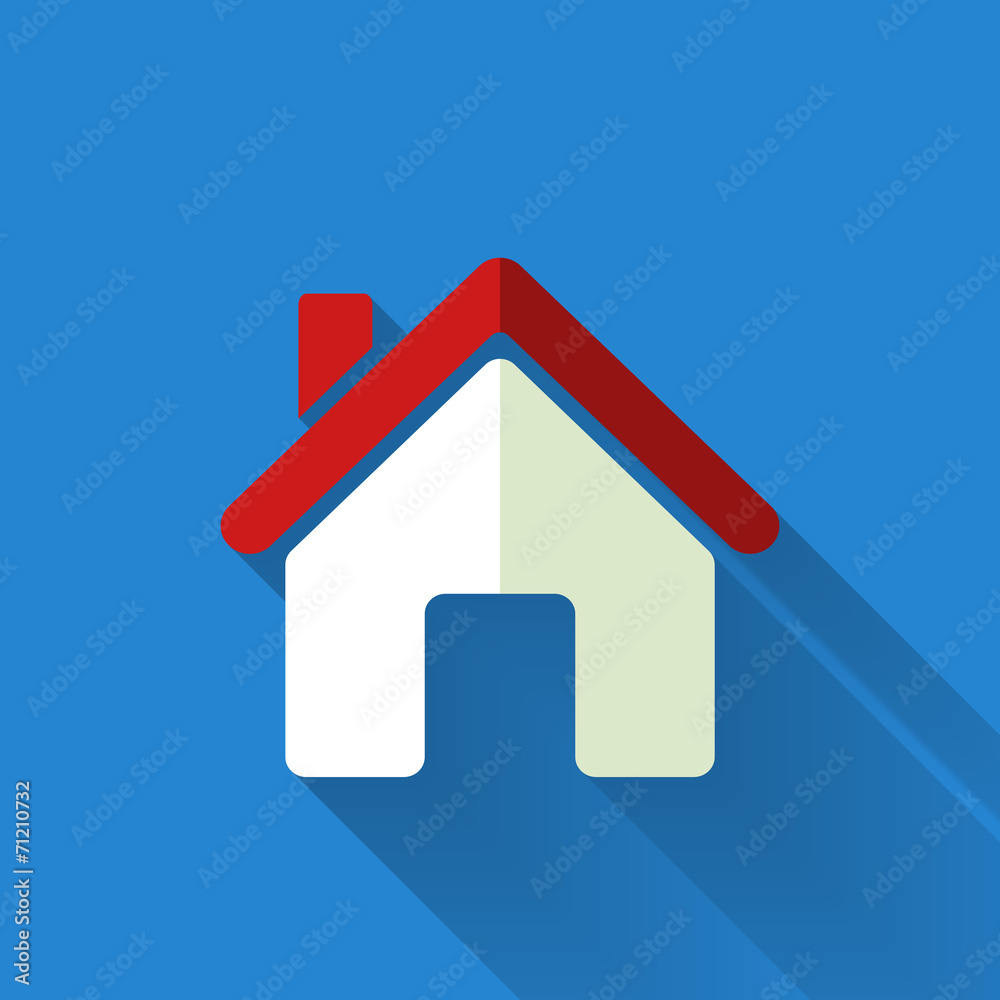 colorful flat design house icon