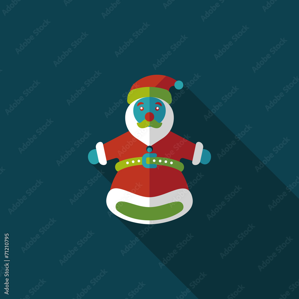 Santa Claus hand puppet flat icon with long shadow,eps10 Santa Claus hand puppet flat icon with long shadow,eps10