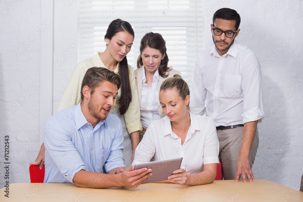 Business people using digital tablet in meeting Business people using digital tablet in meeting