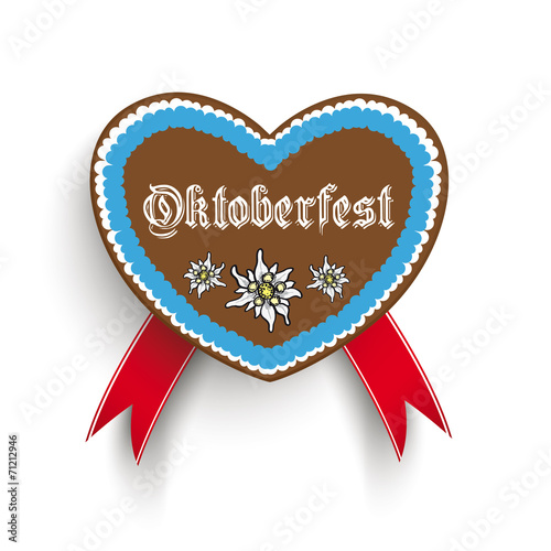 Bavarian Oktoberfest Heart Edelweiss