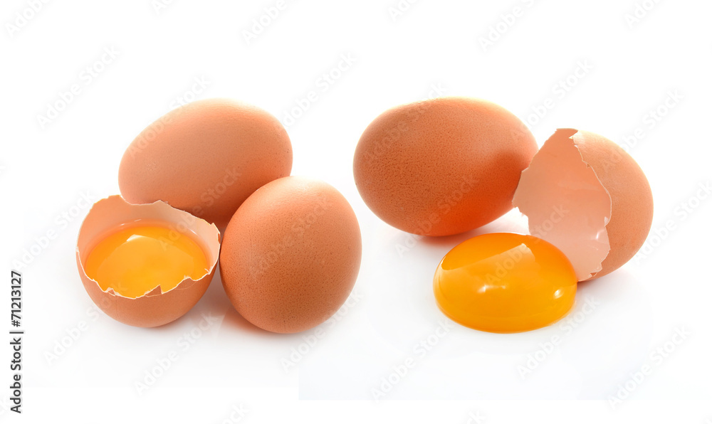 Broken egg isolated on white background Broken egg isolated on white background
