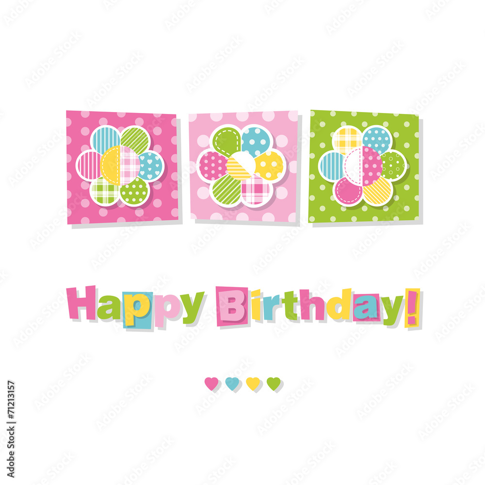 three flowers happy birthday card three flowers happy birthday card