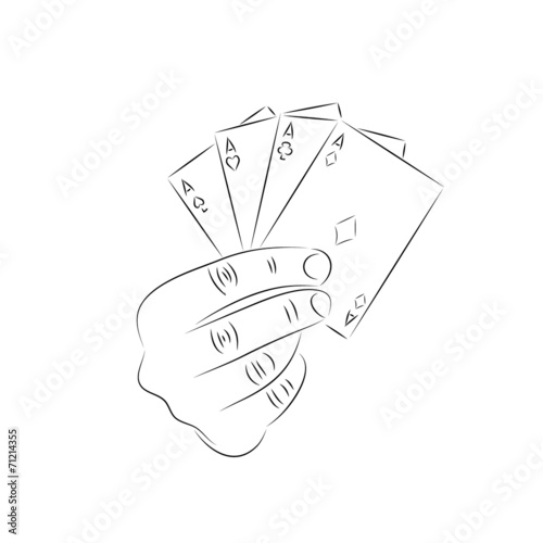 Diabolic hand holds an aces