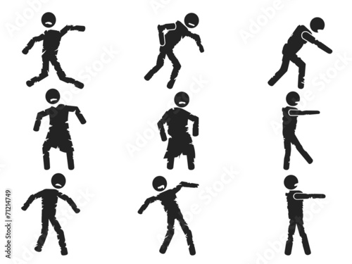 zombie stick figure set