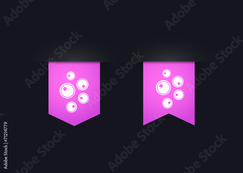 Ribbon icon set with ovules