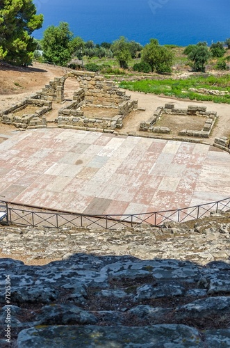 Theater of the archaeological site,Tindarys, Sicily. photo