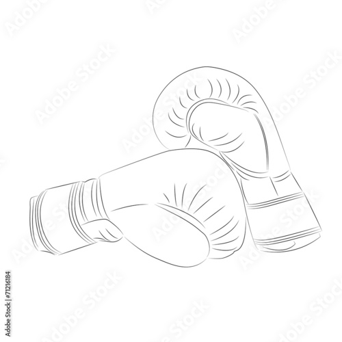 Doodle style boxing illustration in vector format.