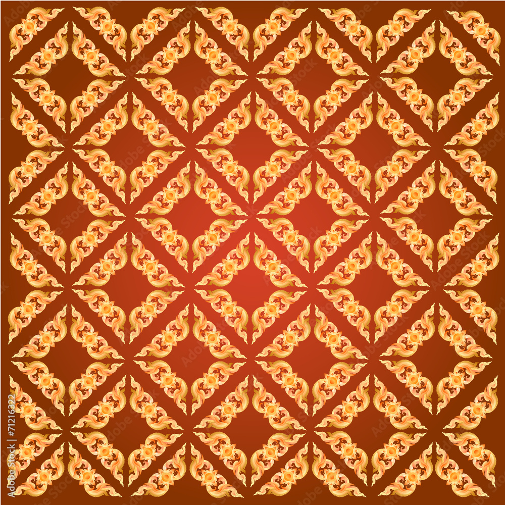 Line Thai art pattern vector illustration Line Thai art pattern vector illustration