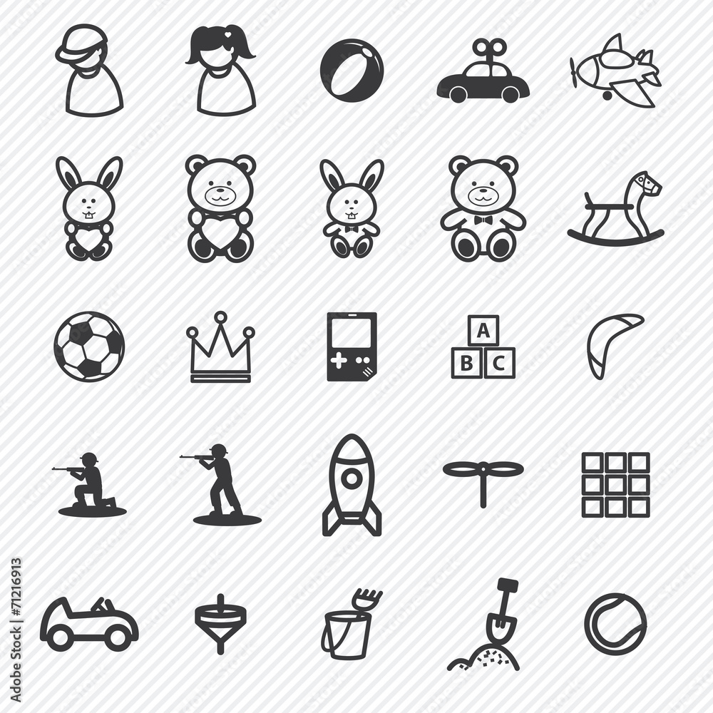 Toy icons set.illustration eps10 Toy icons set.illustration eps10