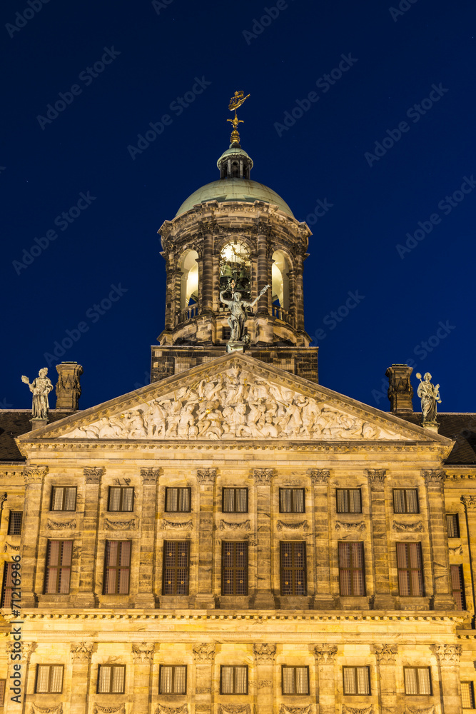 Obraz premium Royal Palace in Amsterdam, Netherlands