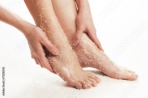 Woman feet  treatment photo