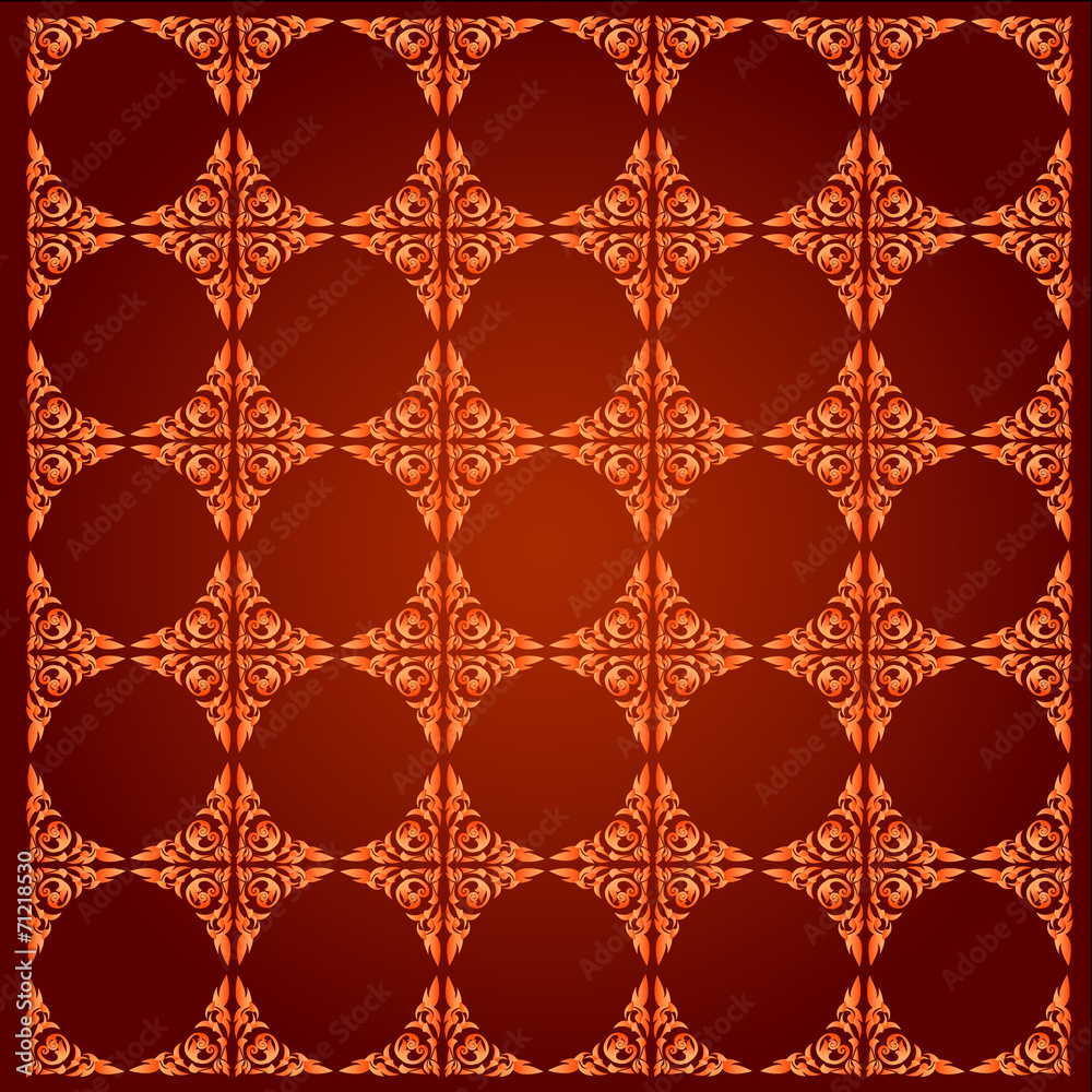 Line Thai art pattern vector illustration