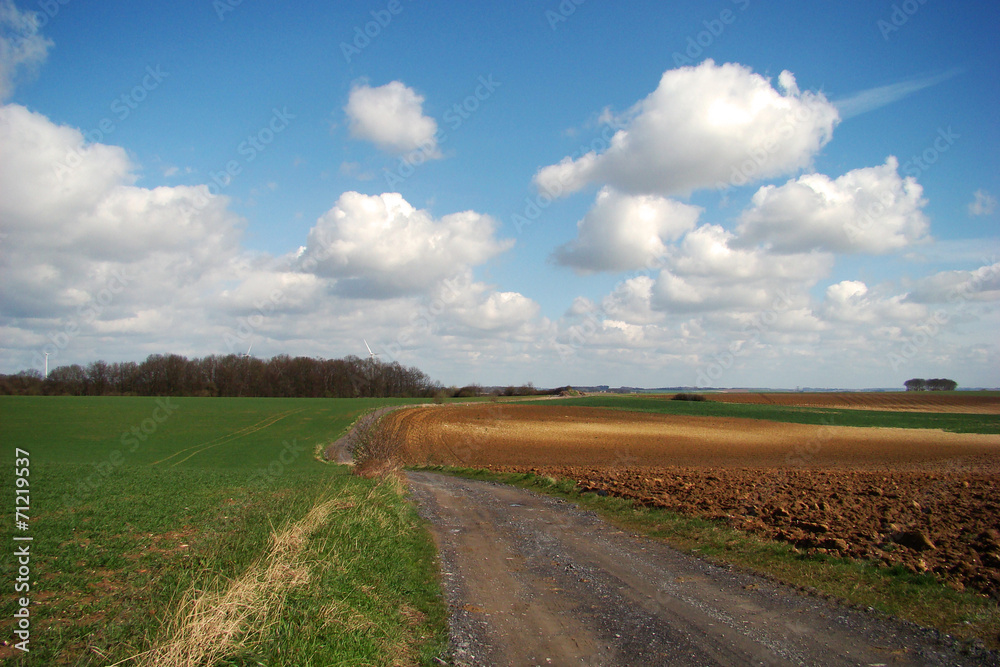 Terre labourée dans l'Aisne,Picardie