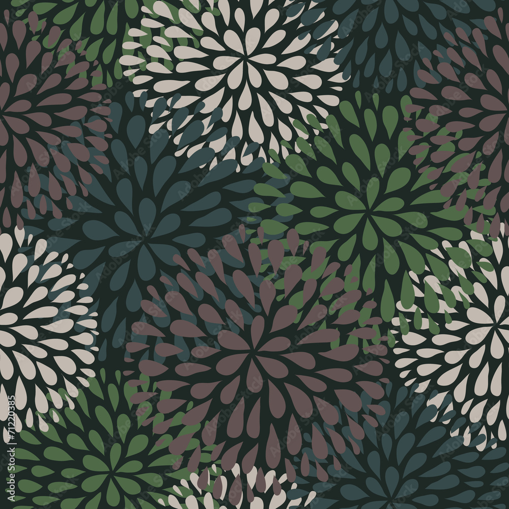 Vector seamless pattern. Modern floral texture. Stylish abstract