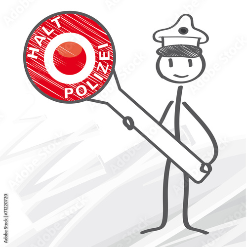 Polizist mit Kelle