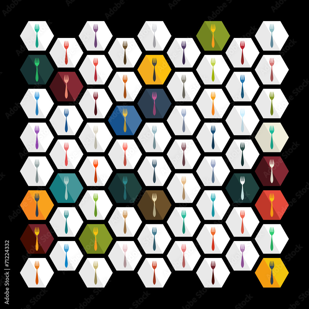 Flat design: fork Flat design: fork