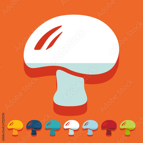 Flat design: mushroom