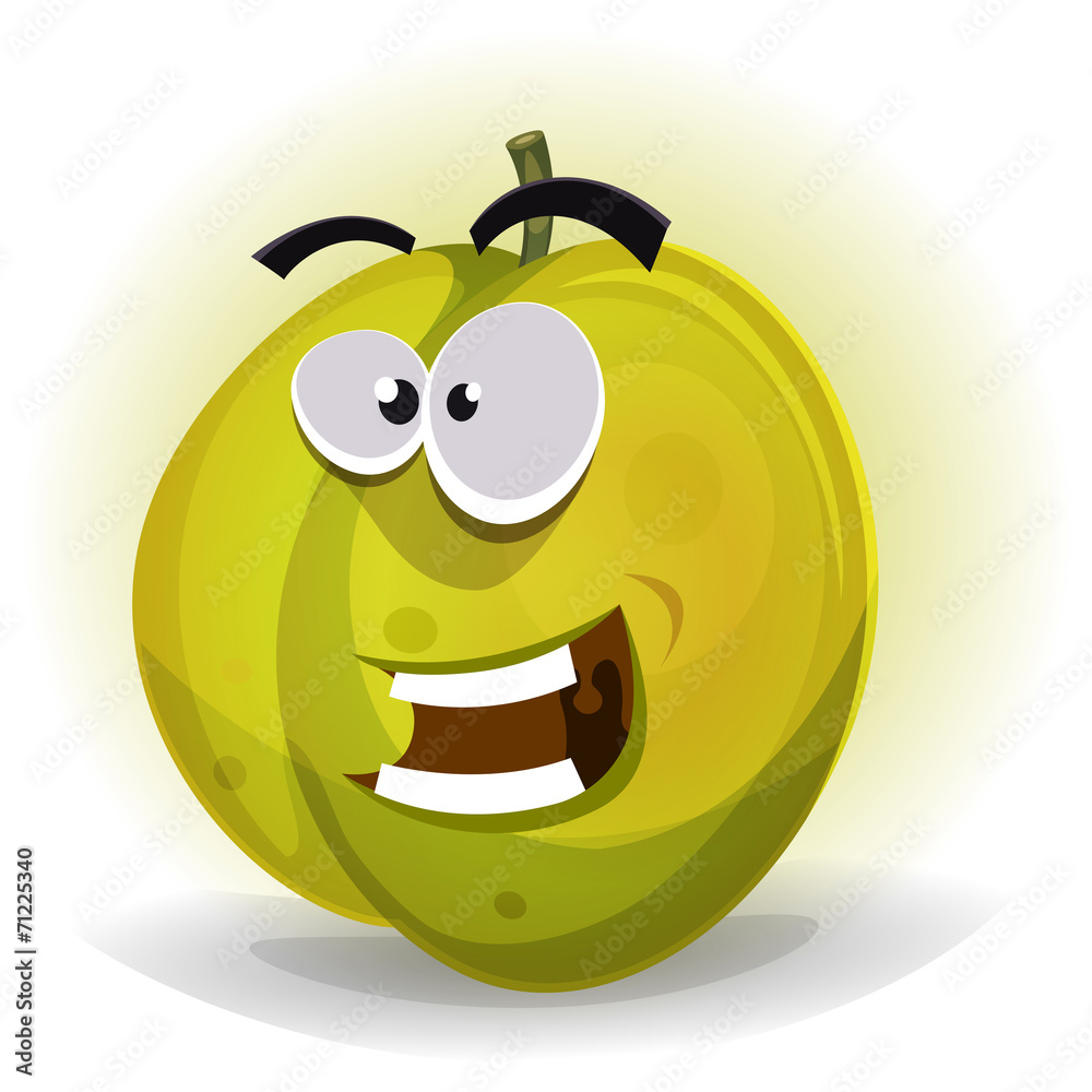 Obraz premium Comic Funny Plum Character