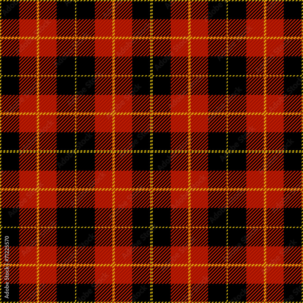 Red tartan check in a decorative style for interiors