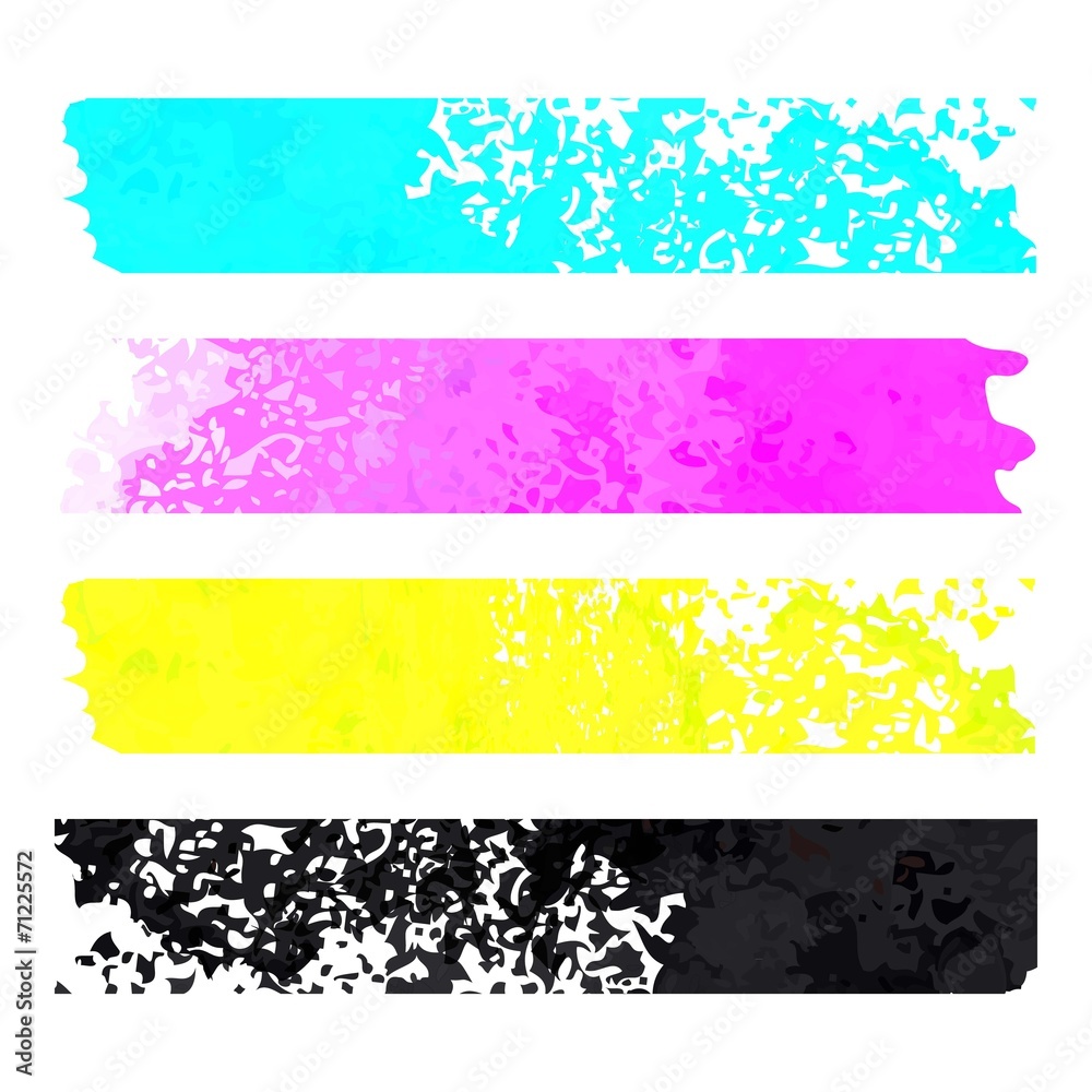 CMYK grunge stripes pattern. Vector background CMYK grunge stripes pattern. Vector background