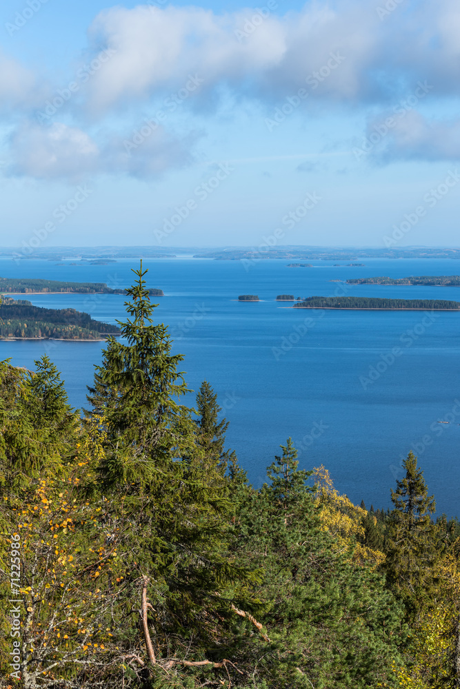 Autumnal view from Koli to Lake Pielinen Autumnal view from Koli to Lake Pielinen