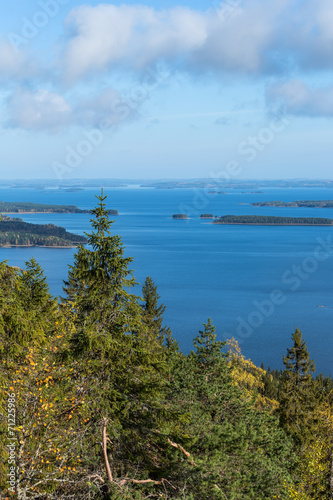Autumnal view from Koli to Lake Pielinen