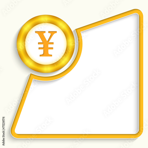 abstract frame for any text with yen symbol