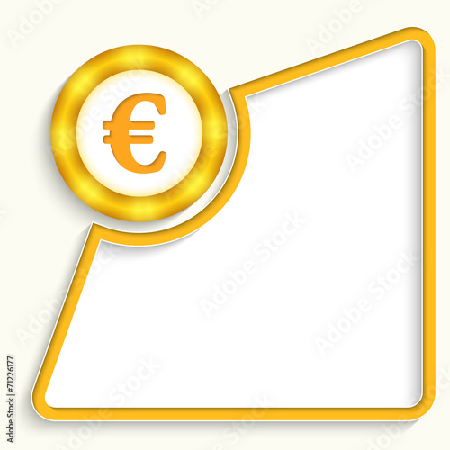 abstract frame for any text with euro symbol