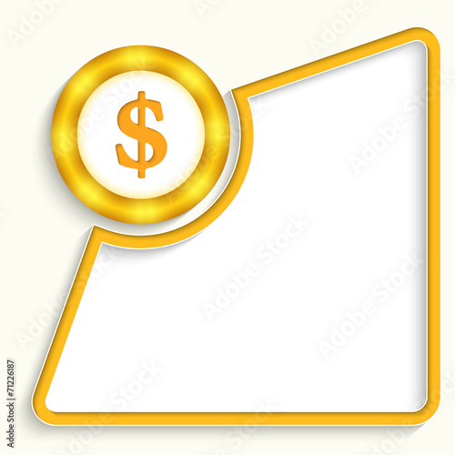 abstract frame for any text with dollar symbol