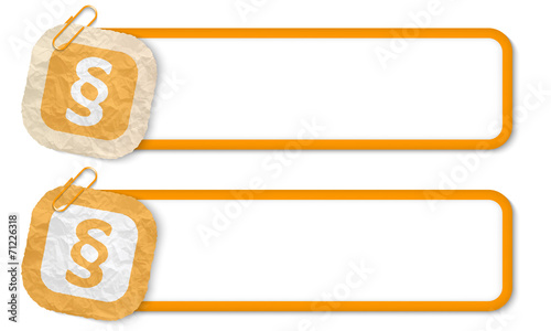 yellow frames with texture crumpled paper and paragraph