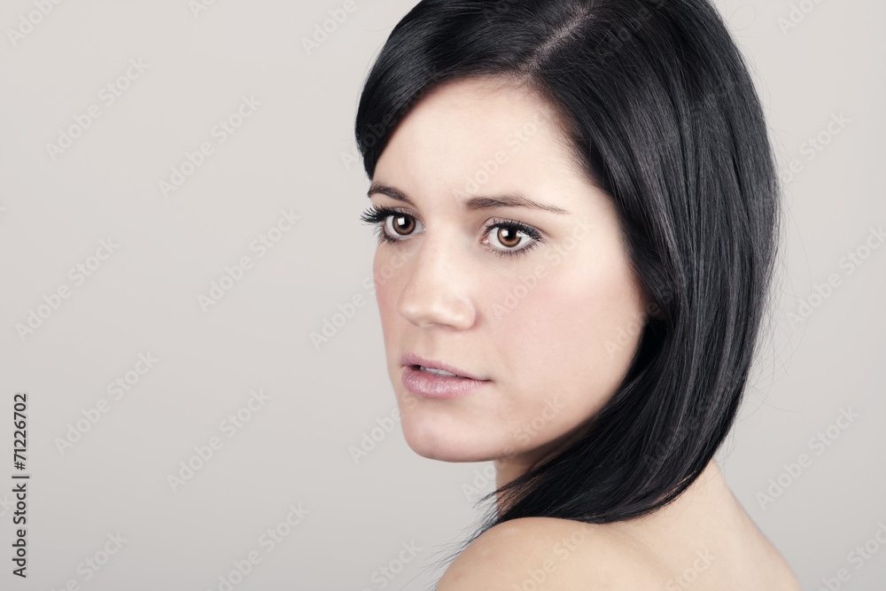20s Woman on Grey Background 20s Woman on Grey Background