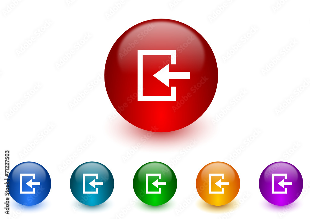Fototapeta premium enter colorful vector icons set