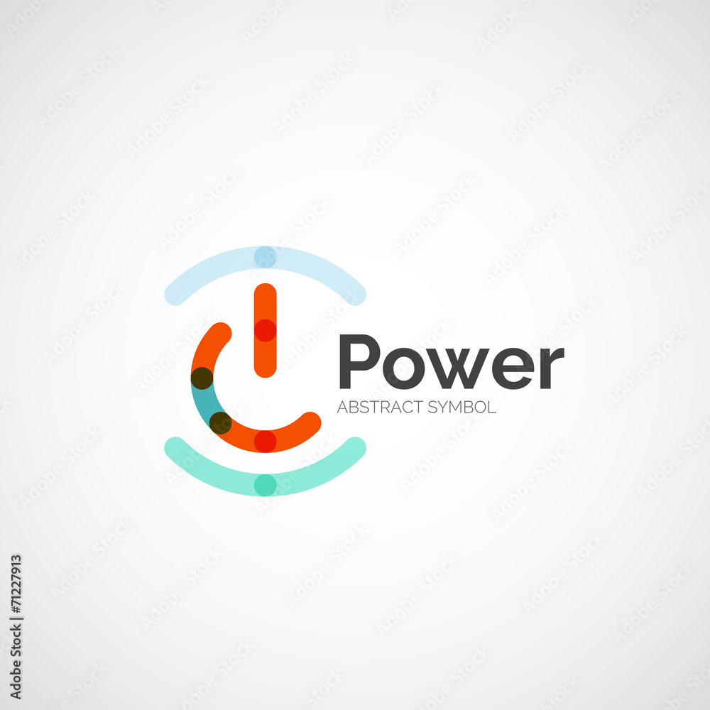 Power button logo design Power button logo design