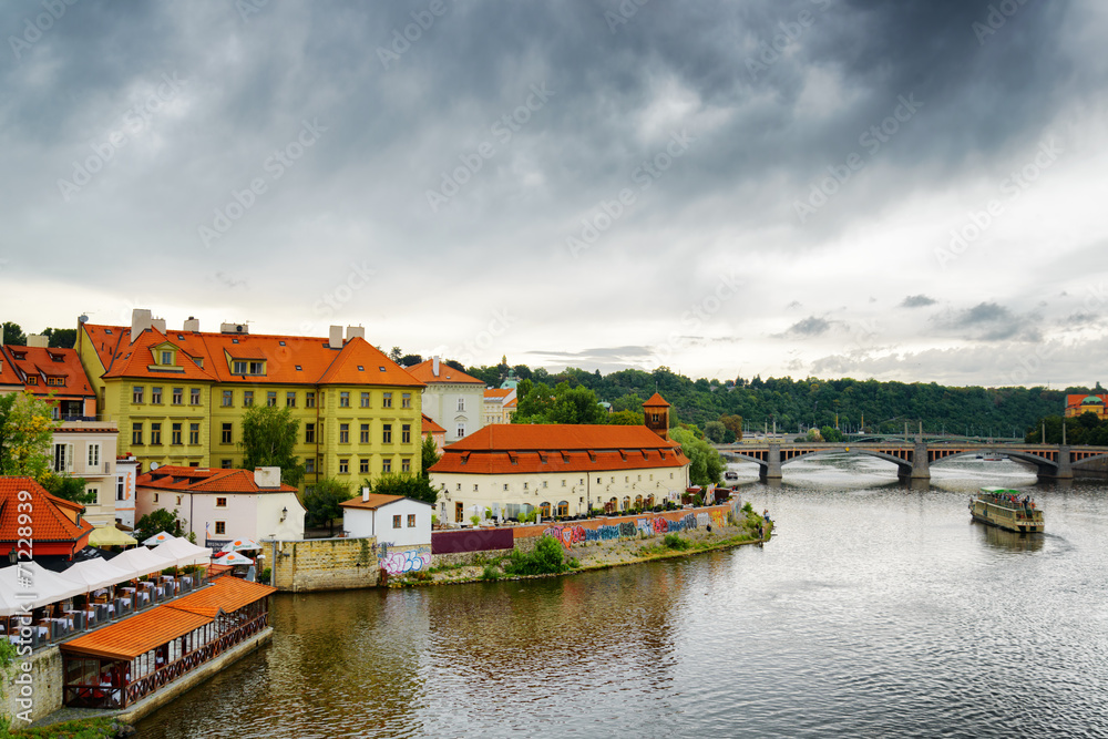 View of the Lesser Town (Little Quarter) in Prague, Czech Republ