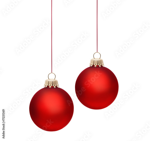 Rote Christbaumkugeln