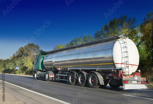 Gas tanker on the road