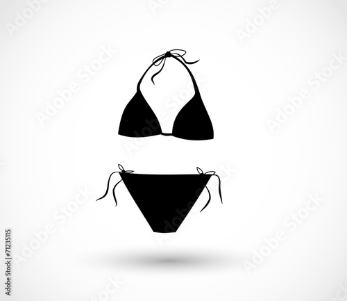 Swimwear, bikini icon vector