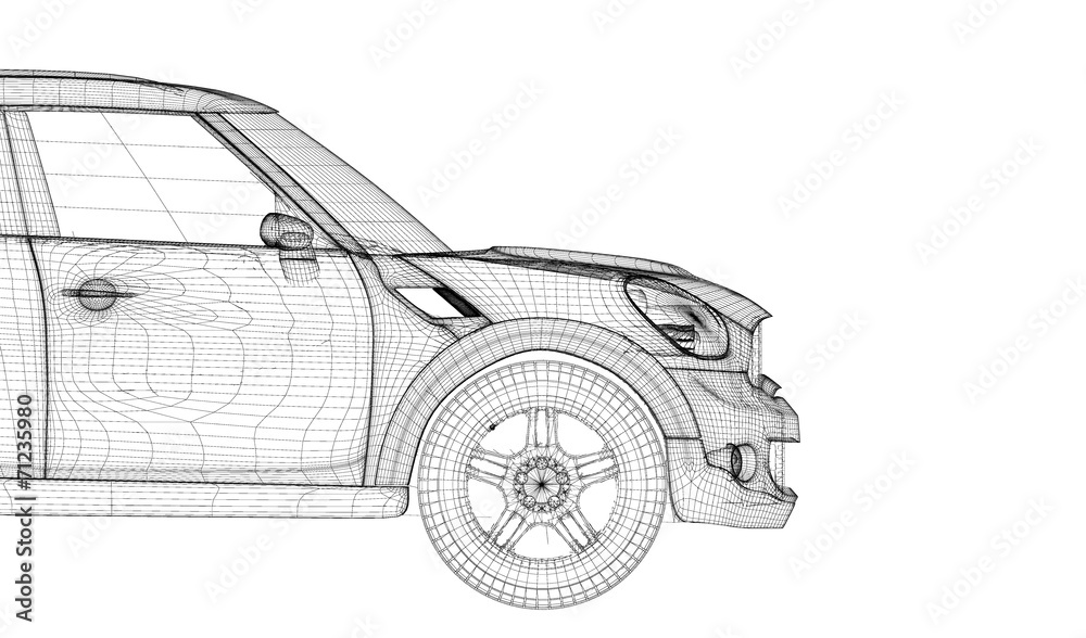 Obraz premium car 3D model