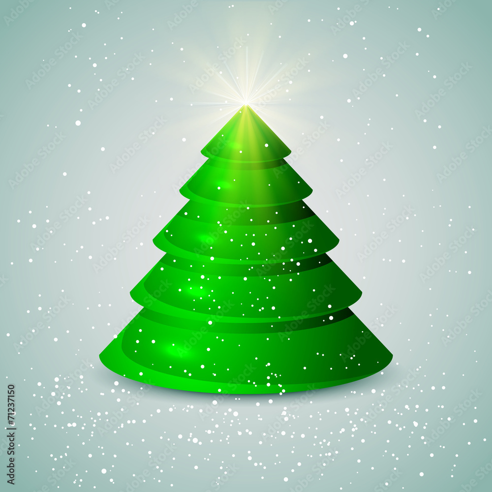 Christmas tree with snow Christmas tree with snow