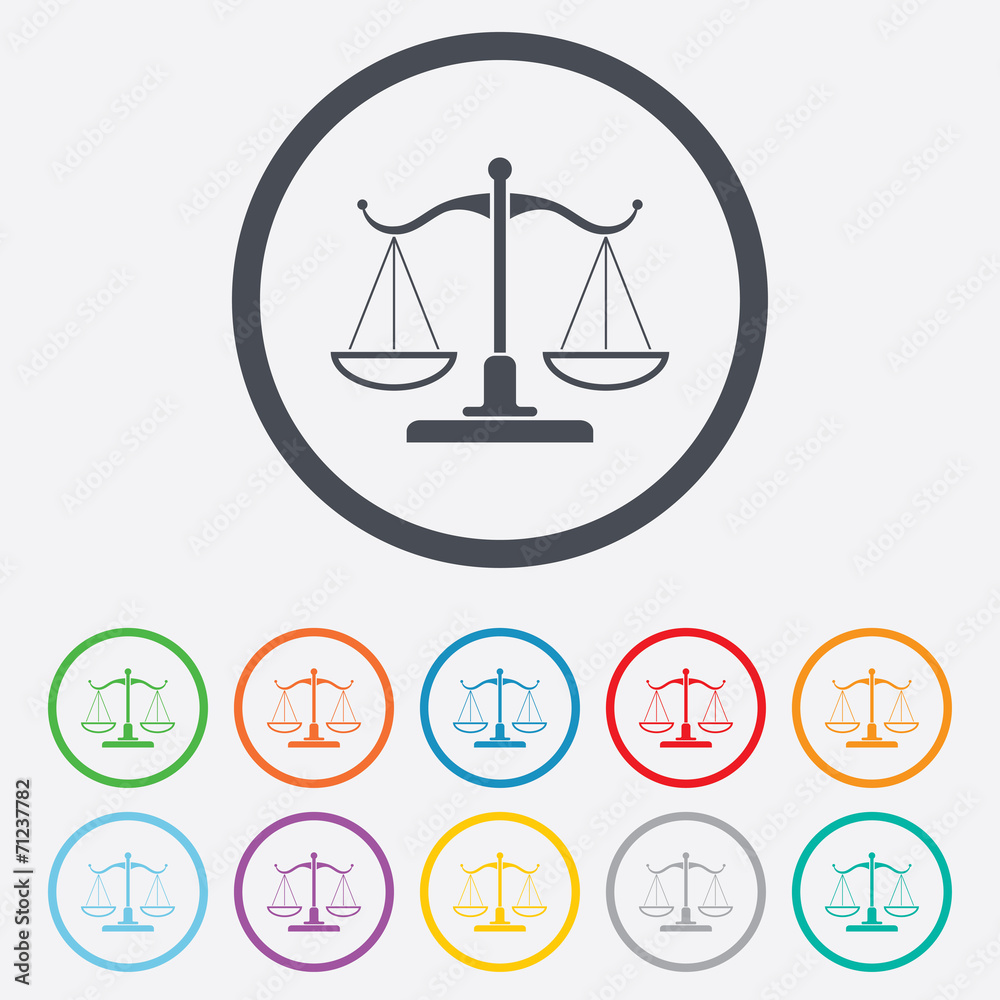 Scales of Justice sign icon. Court of law symbol Scales of Justice sign icon. Court of law symbol