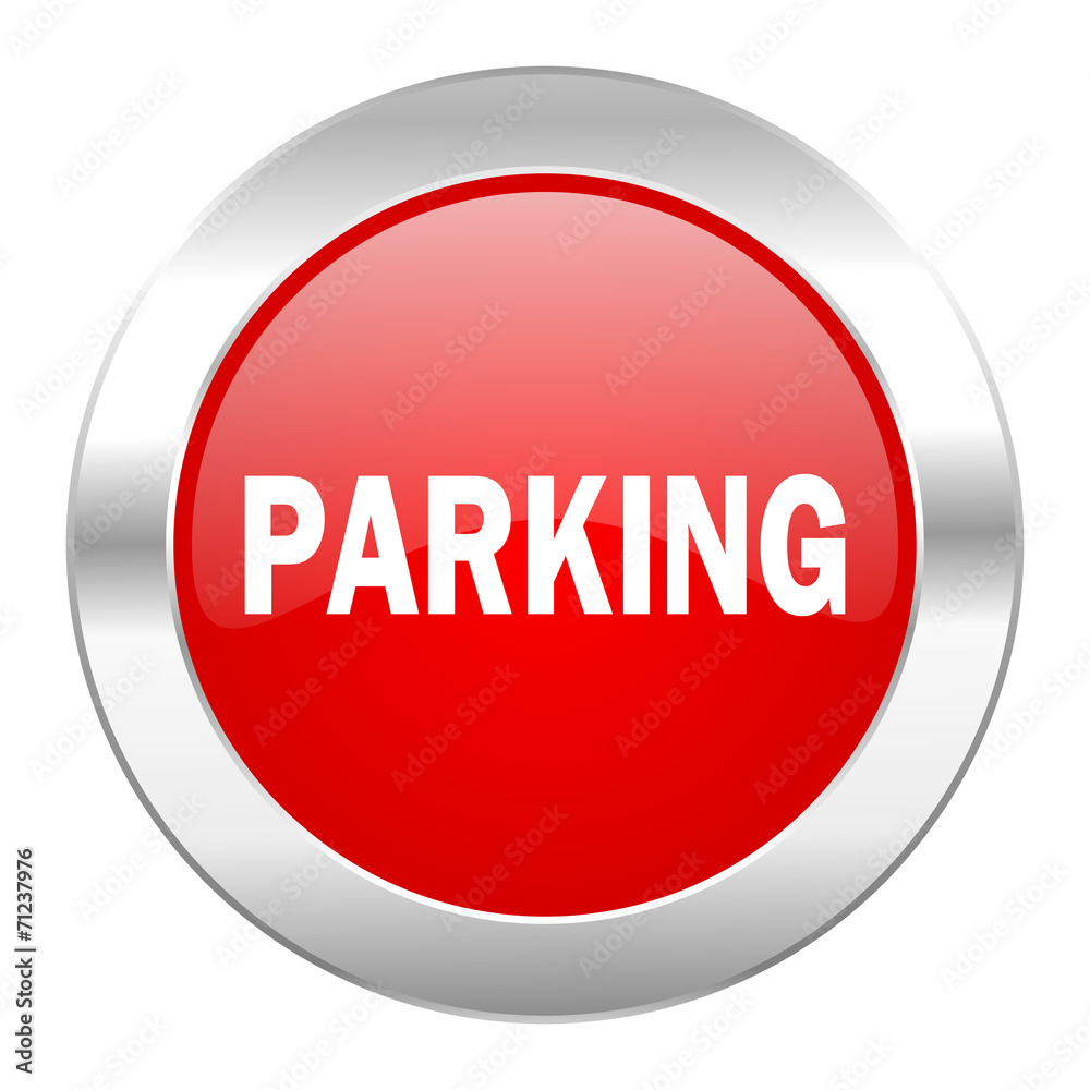 parking red circle chrome web icon isolated parking red circle chrome web icon isolated