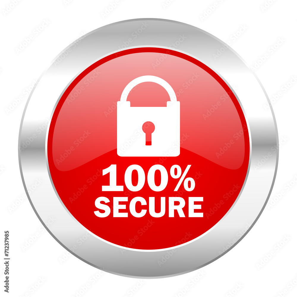 secure red circle chrome web icon isolated secure red circle chrome web icon isolated