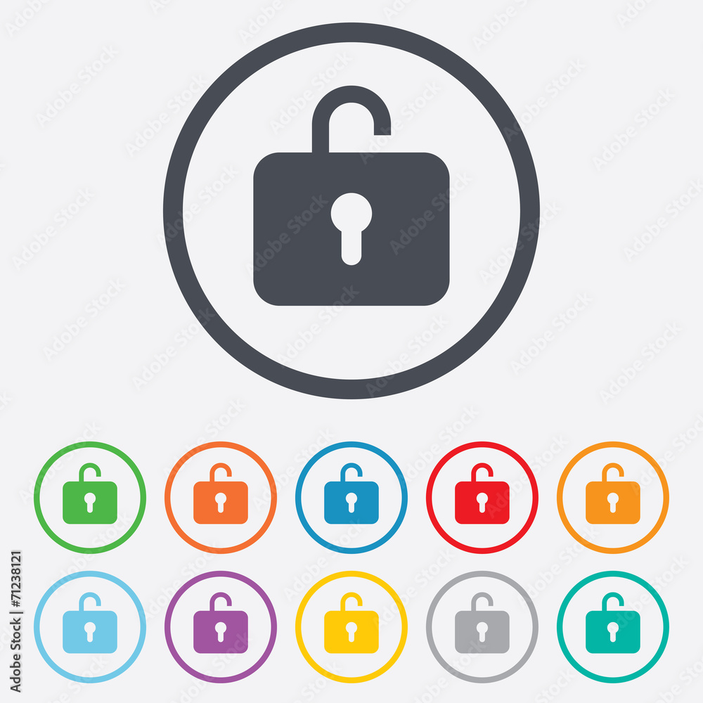 Lock sign icon. Login symbol.