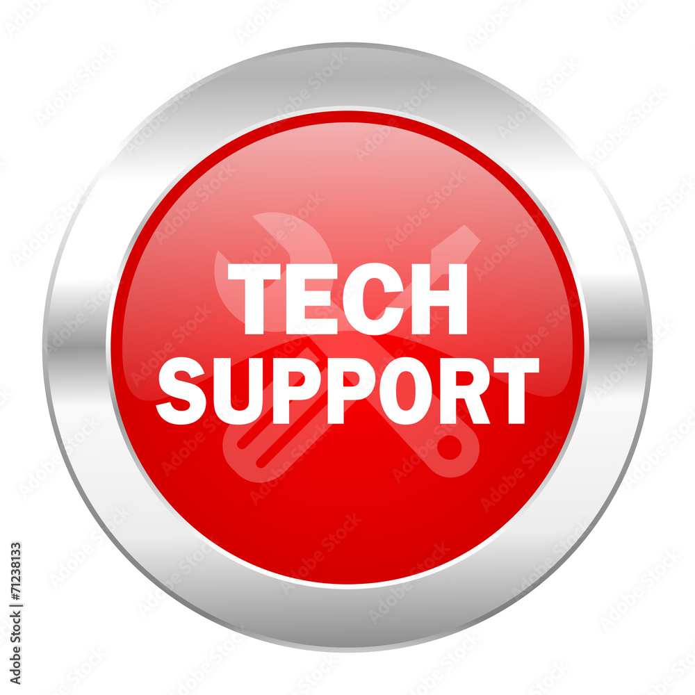 technical support red circle chrome web icon isolated technical support red circle chrome web icon isolated