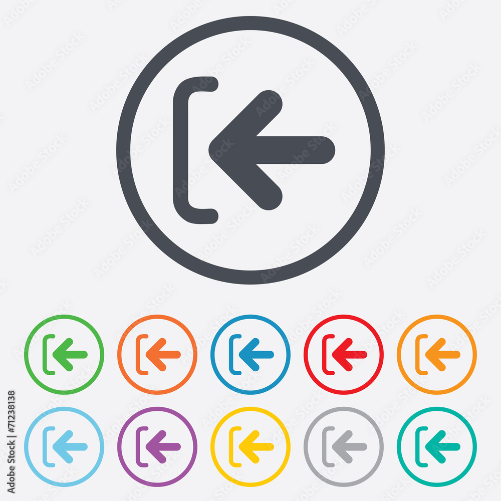 Login sign icon. Sign in symbol. Arrow. Login sign icon. Sign in symbol. Arrow.