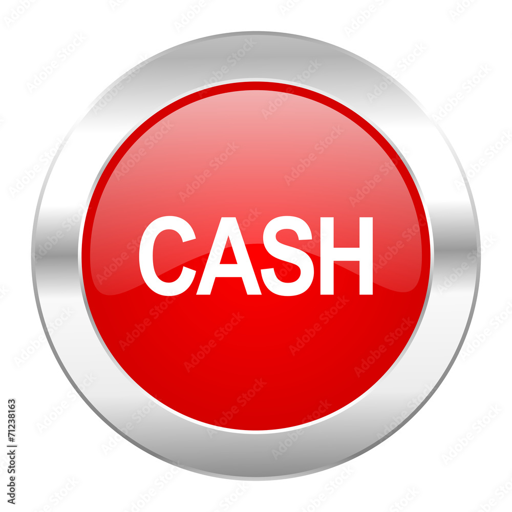 cash red circle chrome web icon isolated cash red circle chrome web icon isolated