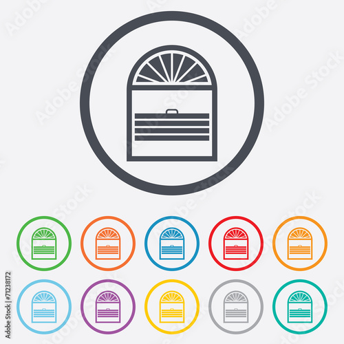 Louvers plisse sign icon. Window blinds jalousie